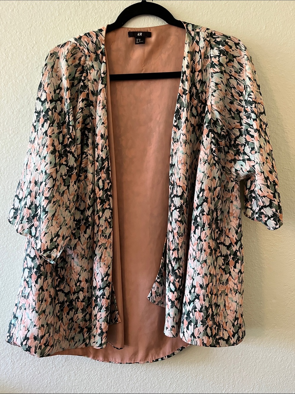 H&M Abstract Print Lightweight Jacket - Mint, Beige & Black
